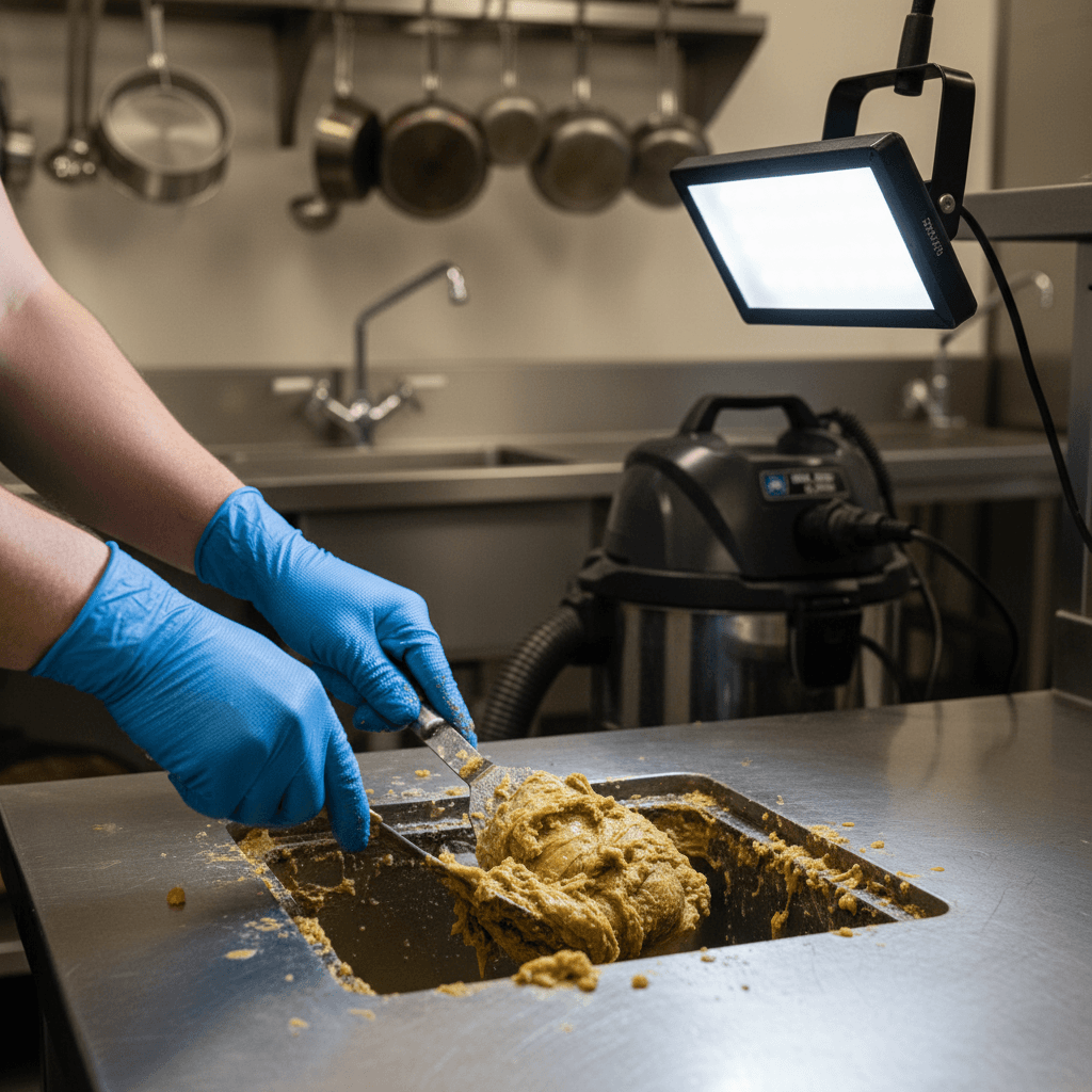 Cleaning Grease Trap Restoran