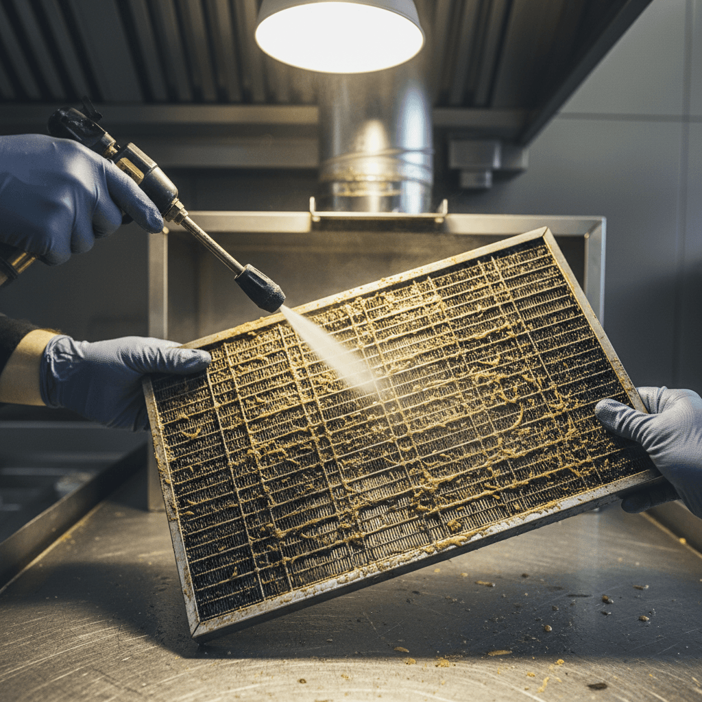 Pembersihan grease trap profesional dengan peralatan khusus